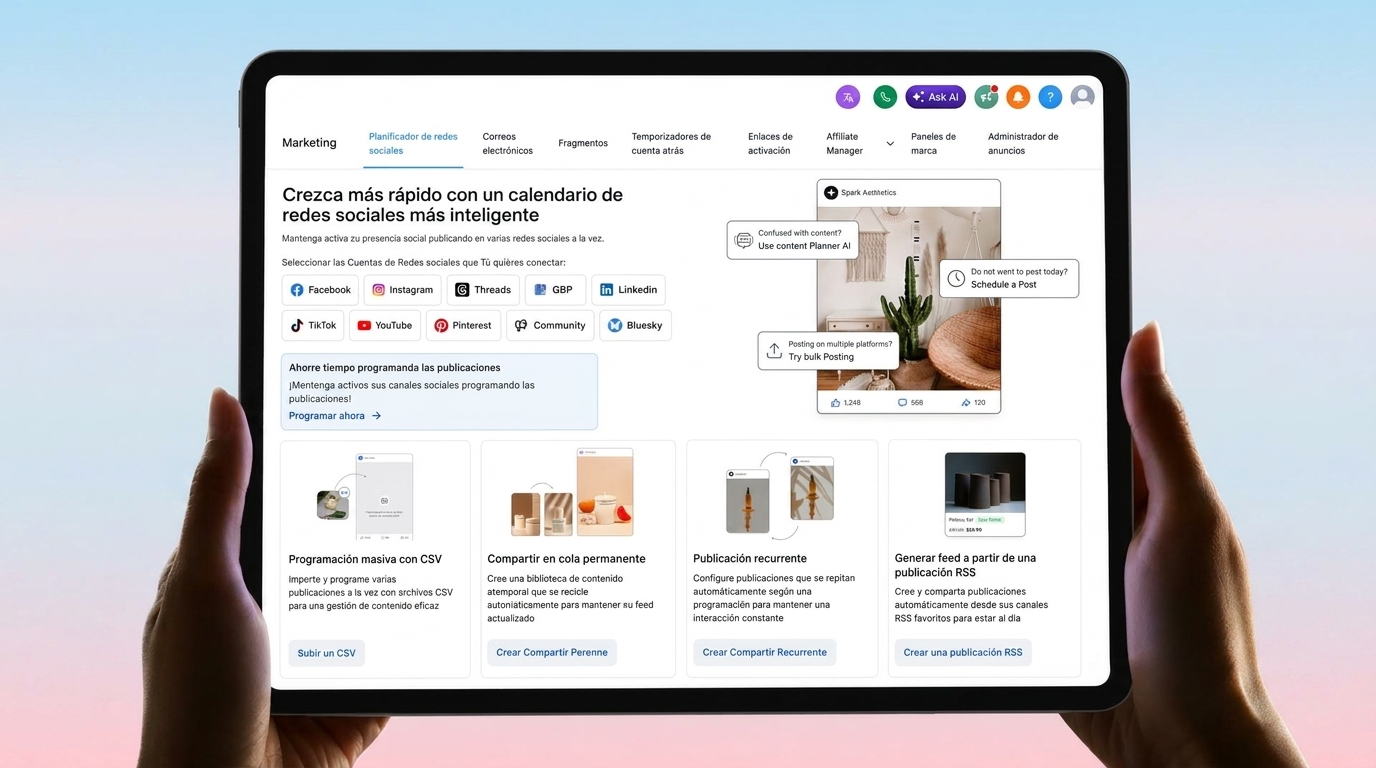 Vista de Lu-CRM en computadora y dispositivos móviles